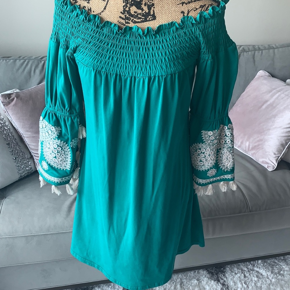 Boston Proper beautiful green dress